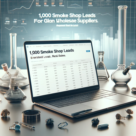 1,000 Smoke Shop Leads for Glass Bong Wholesale Suppliers