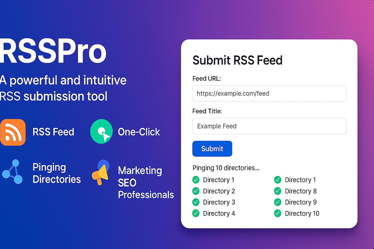 RSSPro - RSS Submission Software